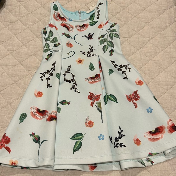 Hannah Banana Other - Hannah Banana Mint Green Floral Dress Sz 4